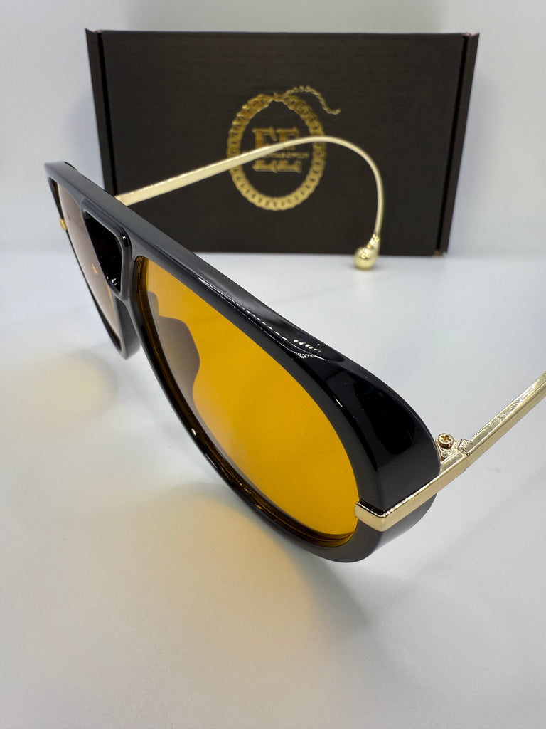 Black Vintage Drip Sunglasses